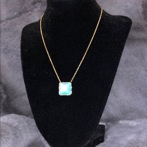 Magical aqua/ gold ALEXIS BITTAR pendant necklace